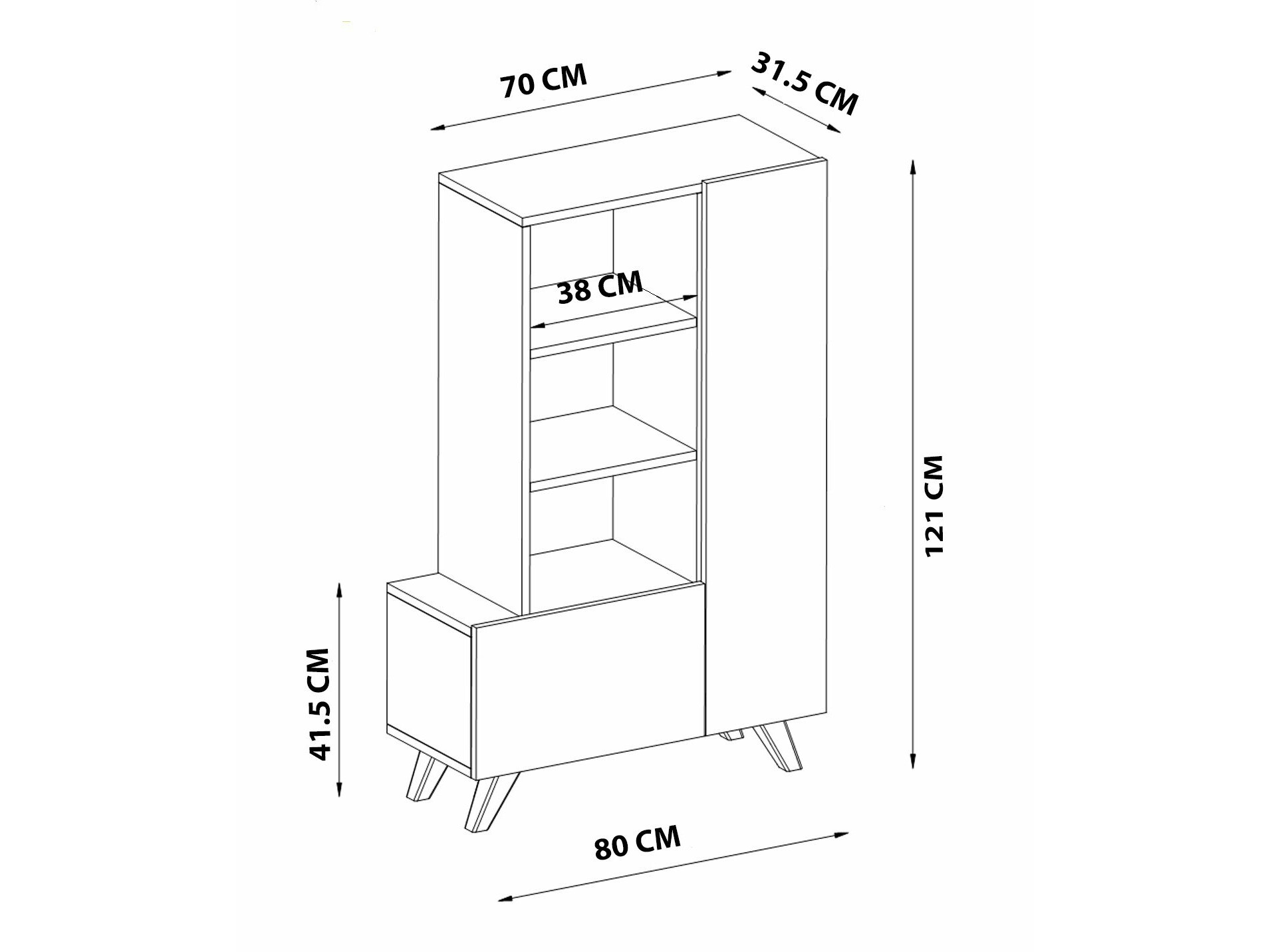 Szekrény Kailua 2318 (Fehér)