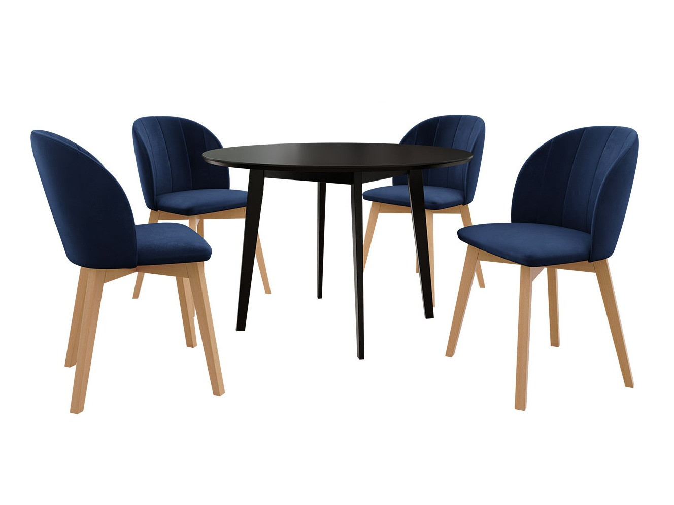 Étkezőgarnitúra Racine 136 (Fekete)