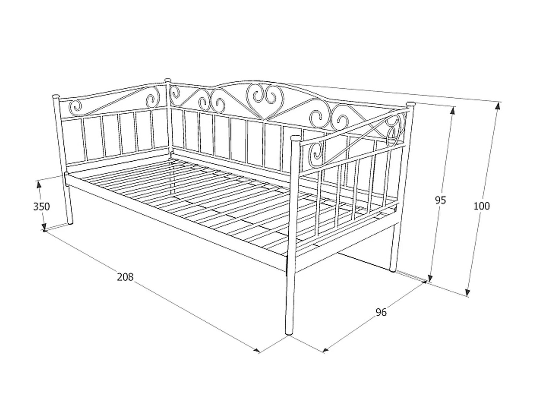 Ágy Detroit 655 (Fehér)