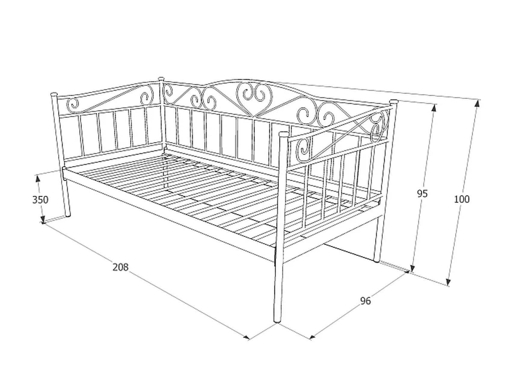 Ágy Detroit 655 (Fekete)