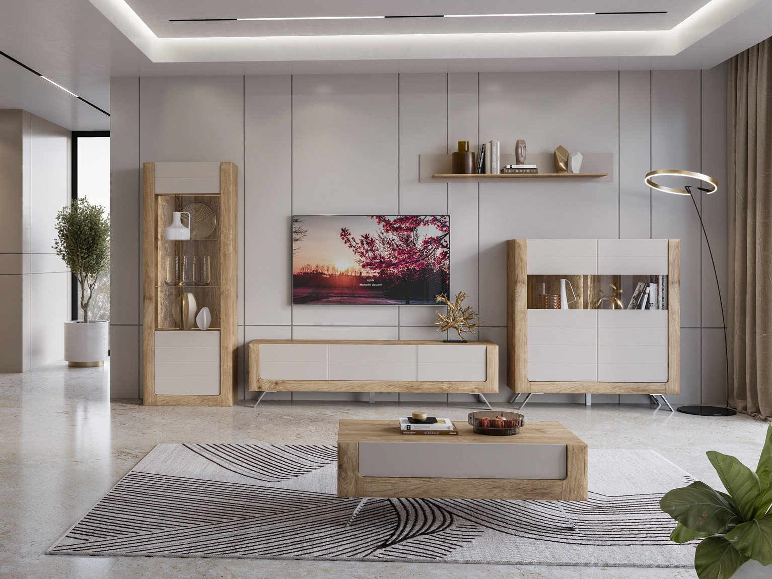 Dohányzóasztal Sovera 108 (Arany tölgy + Kasmír)