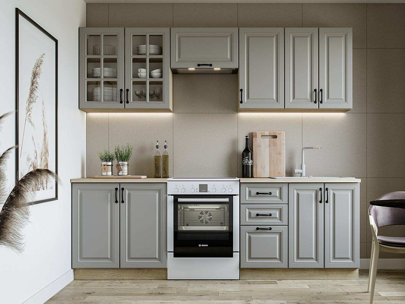 Konyhabútor Houston 1877 (Szürke)