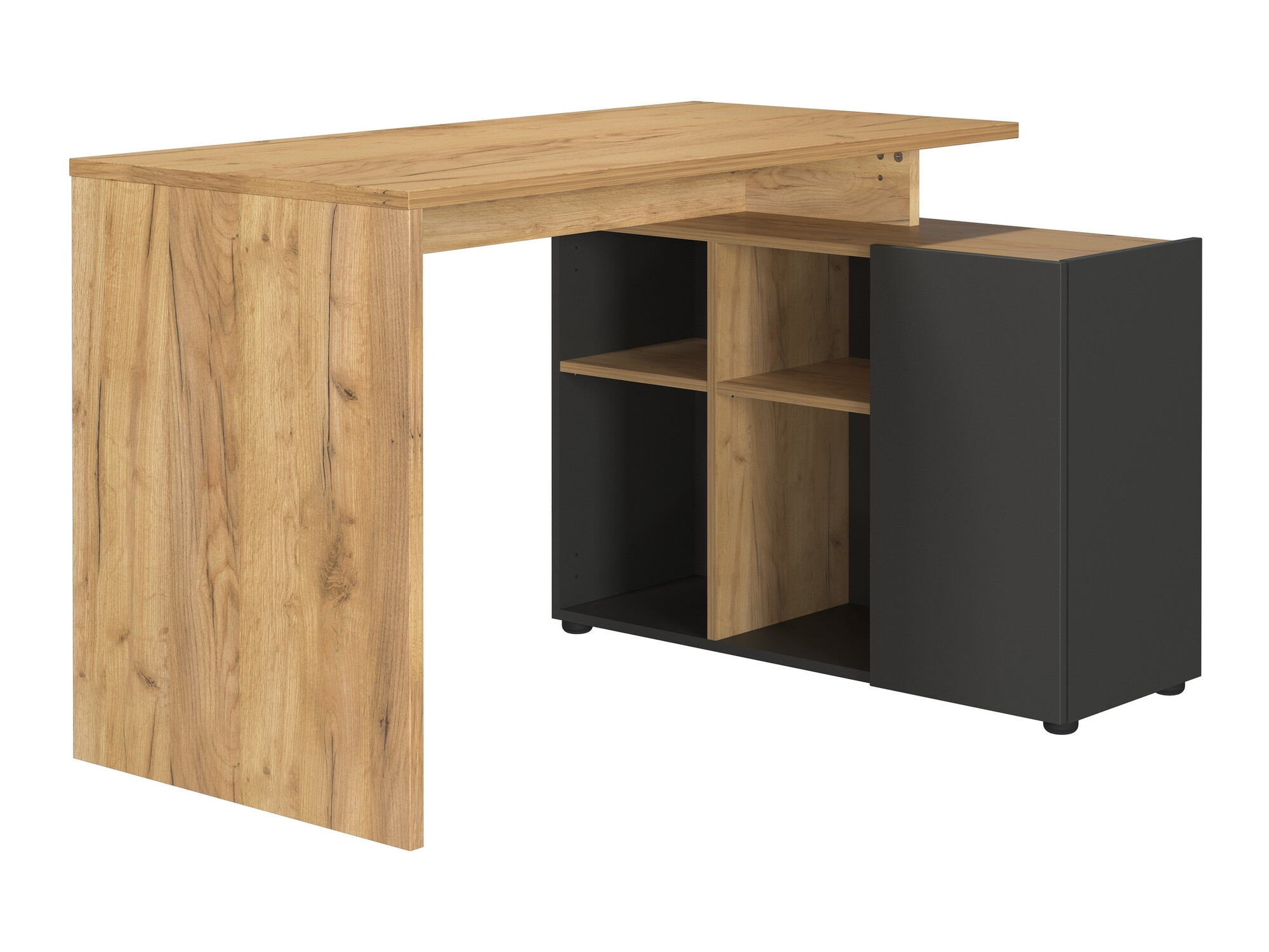 Sarok íróasztal Evarsoa 101 (Grafit + Navarra tölgy)