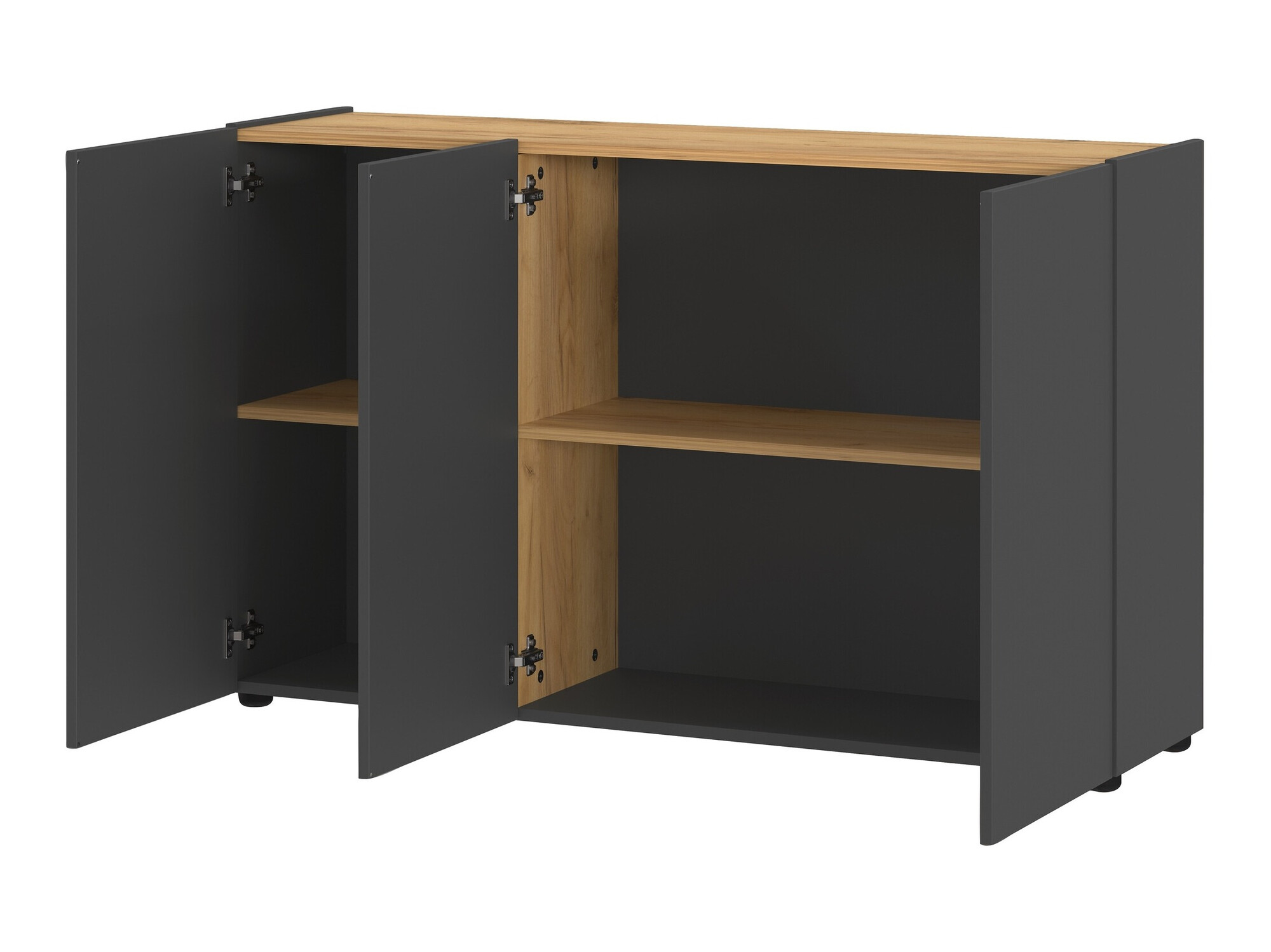 Szekrény Evarsoa 102 (Grafit + Navarra tölgy)