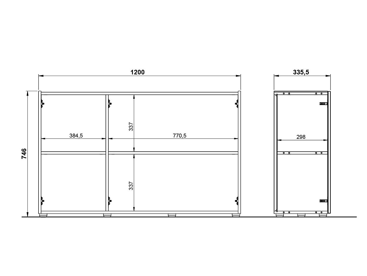 Szekrény Evarsoa 102 (Grafit + Navarra tölgy)