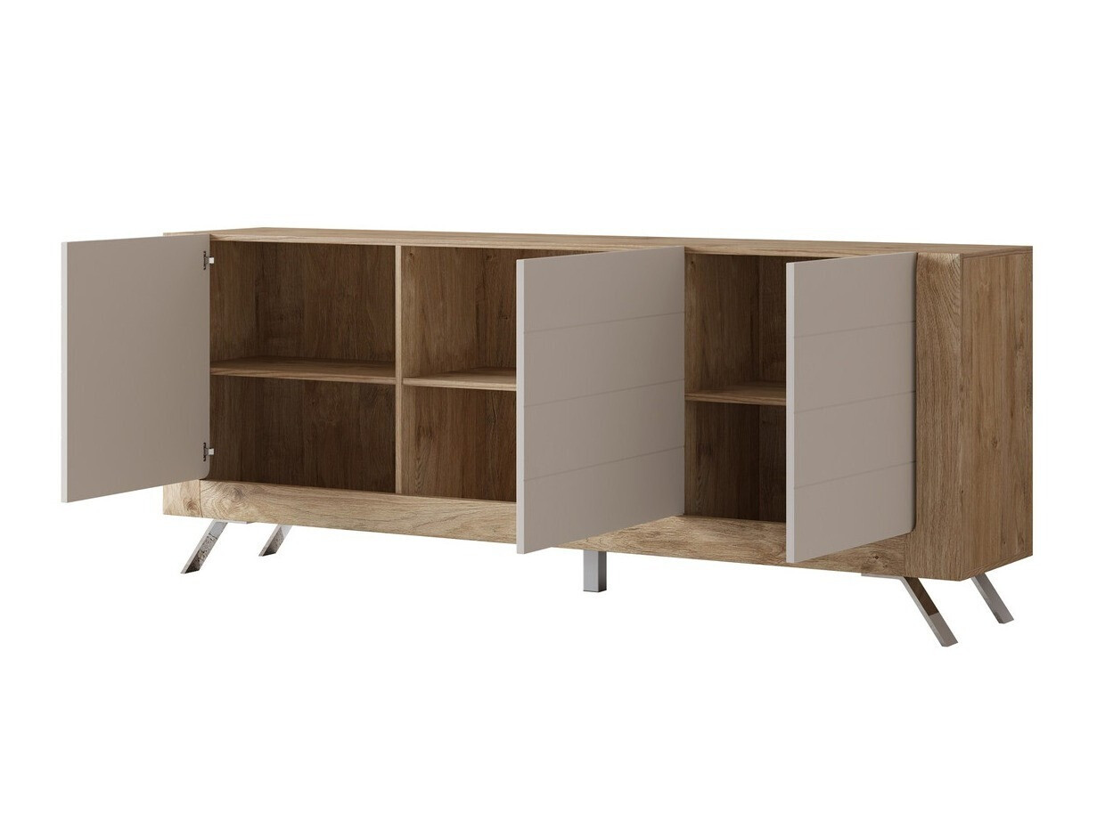 Szekrény Sovera 103 (Arany tölgy + Világosszürke)