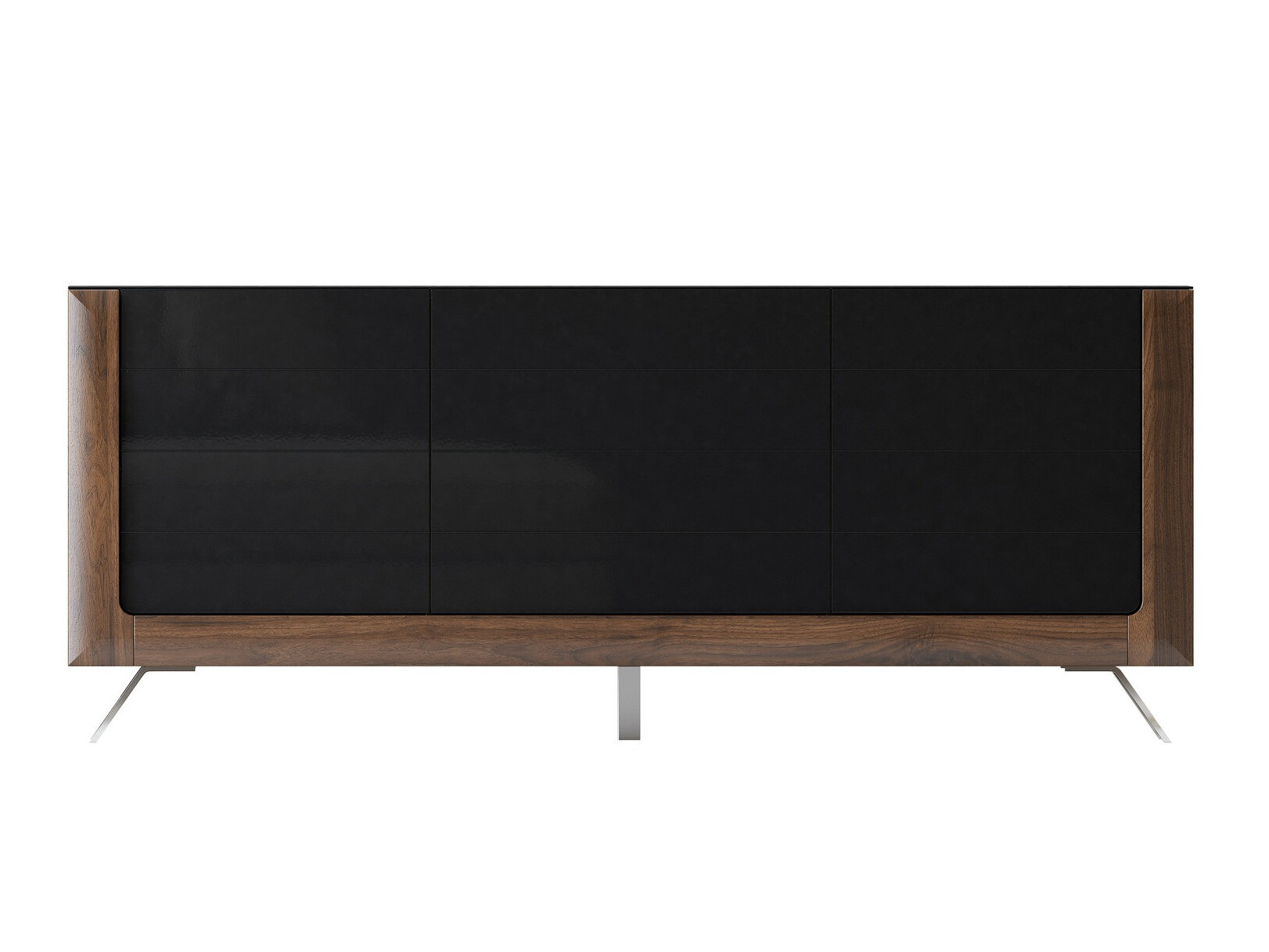 Szekrény Sovera 103 (Dió + Fényes fekete)