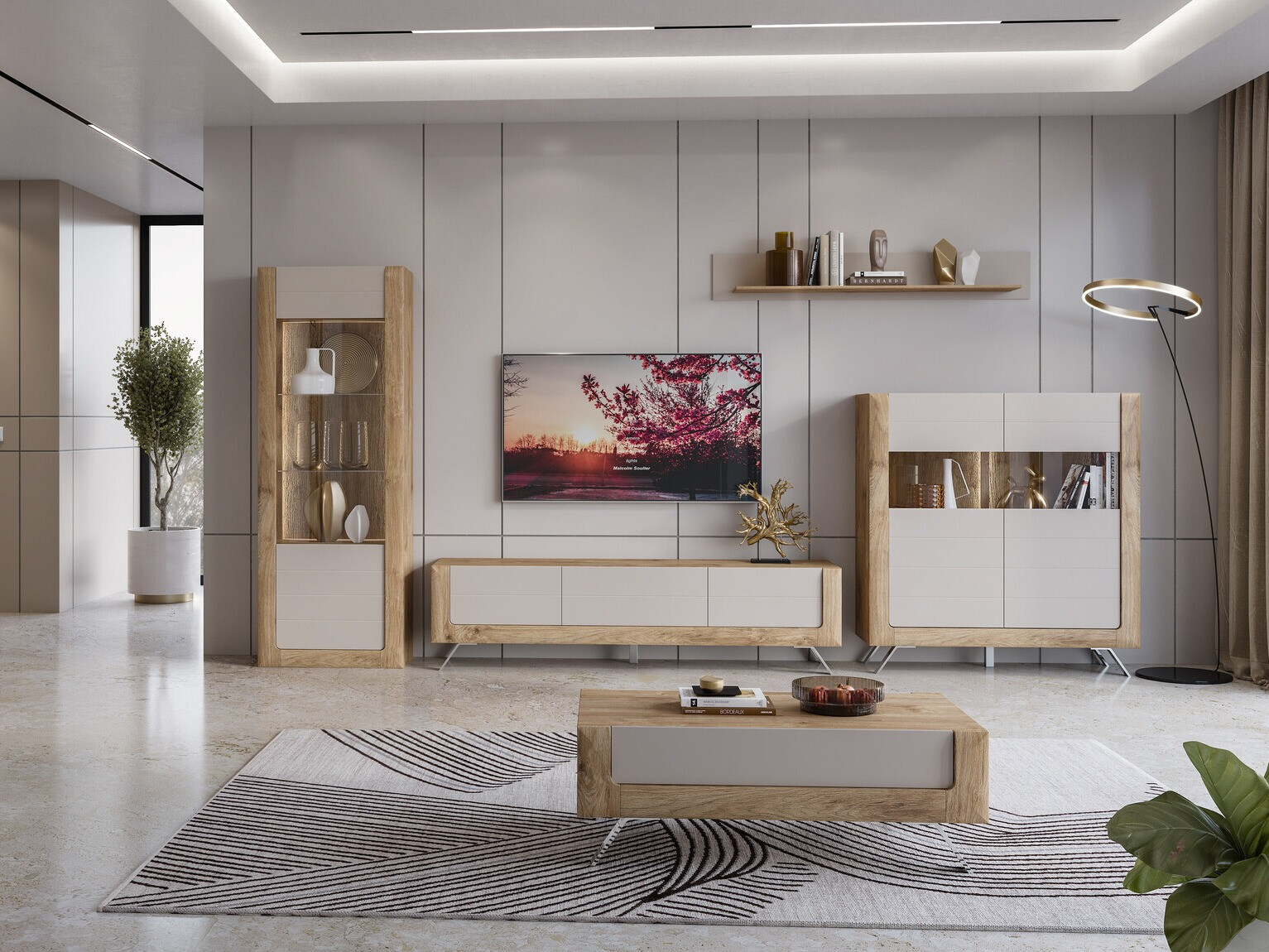 Szekrény Sovera 107 (Arany tölgy + Kasmír)