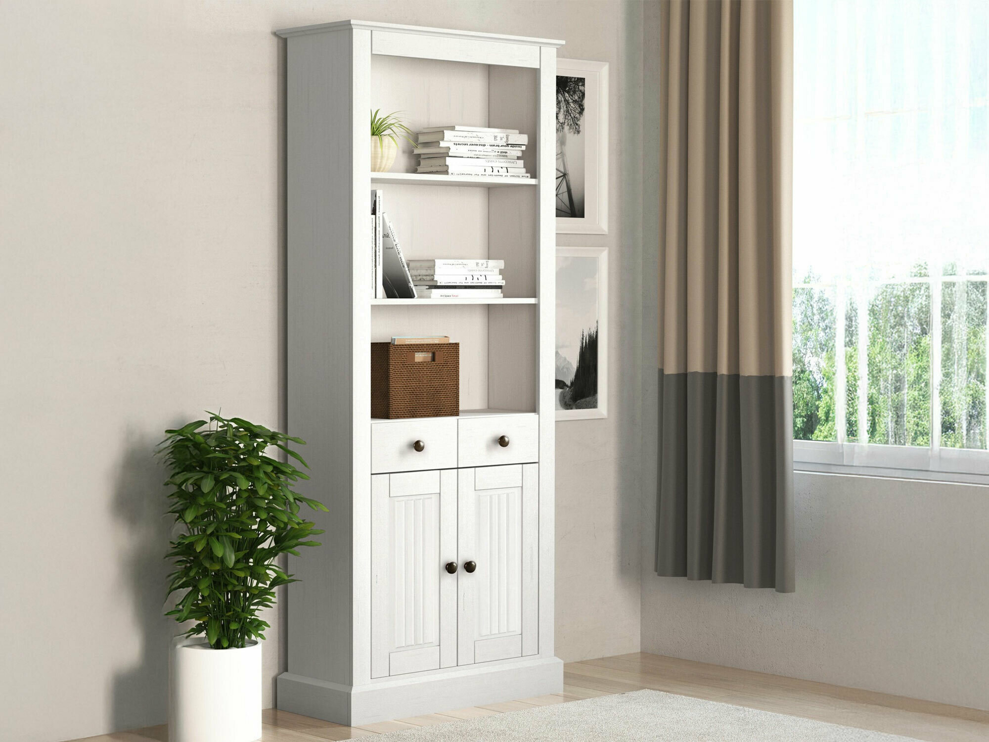 Könyvespolc Caltola 108 (Fehér)