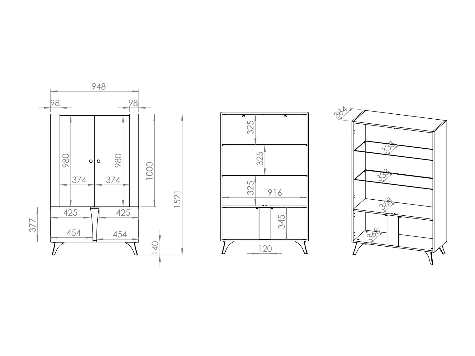 Könyvespolc Verenoa 107