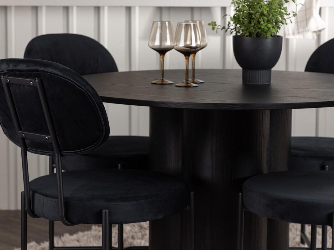 Étkezőgarnitúra Dallas 4605 (Fekete)