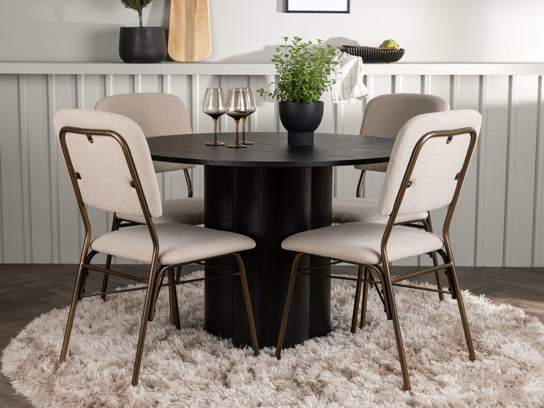 Étkezőgarnitúra Dallas 4606 (Fekete)