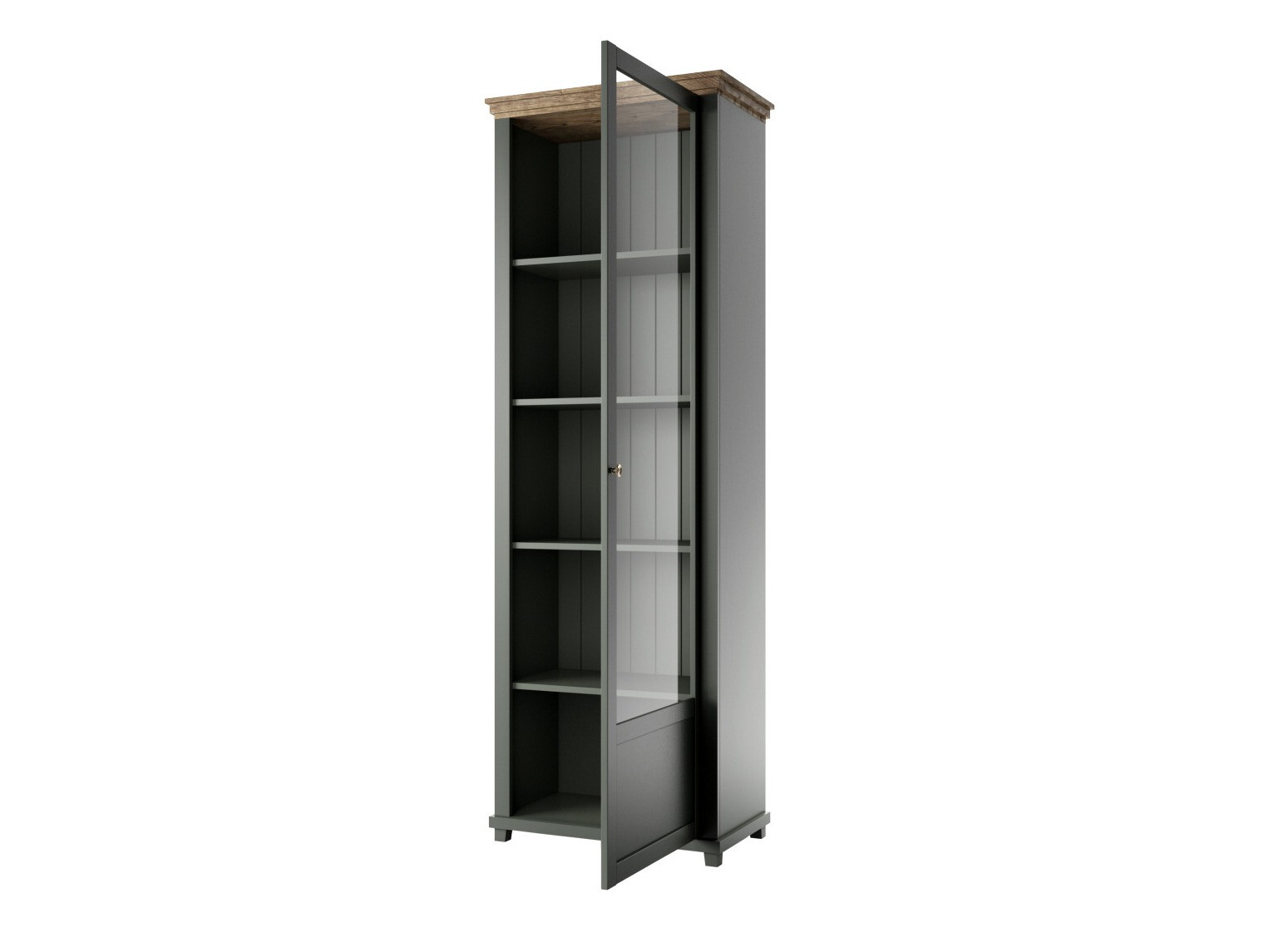 Könyvespolc Tolnue 101 (Sötétzöld + Lefkas tölgy)