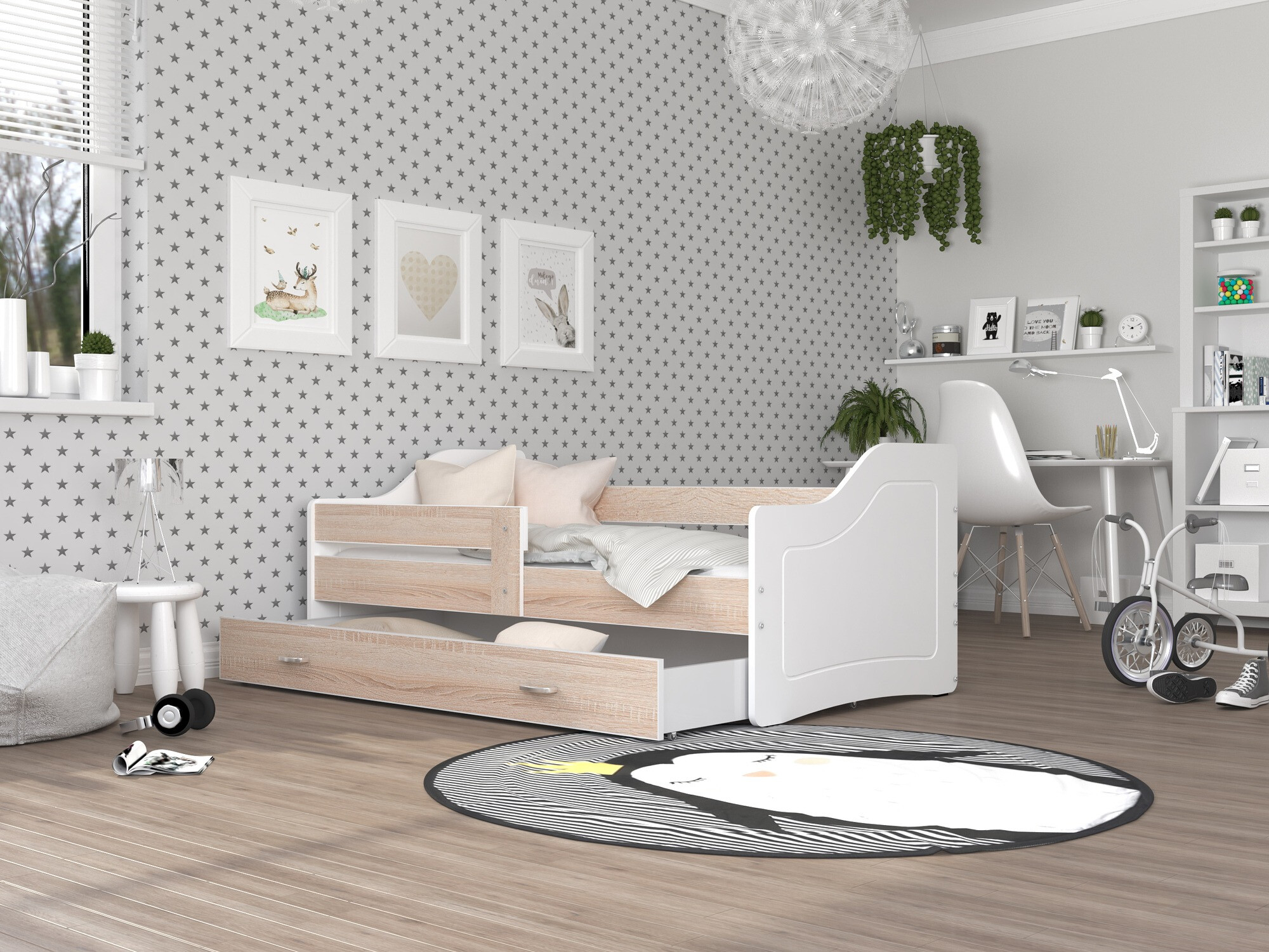 Ágy Aurora 136 (Sonoma tölgy)