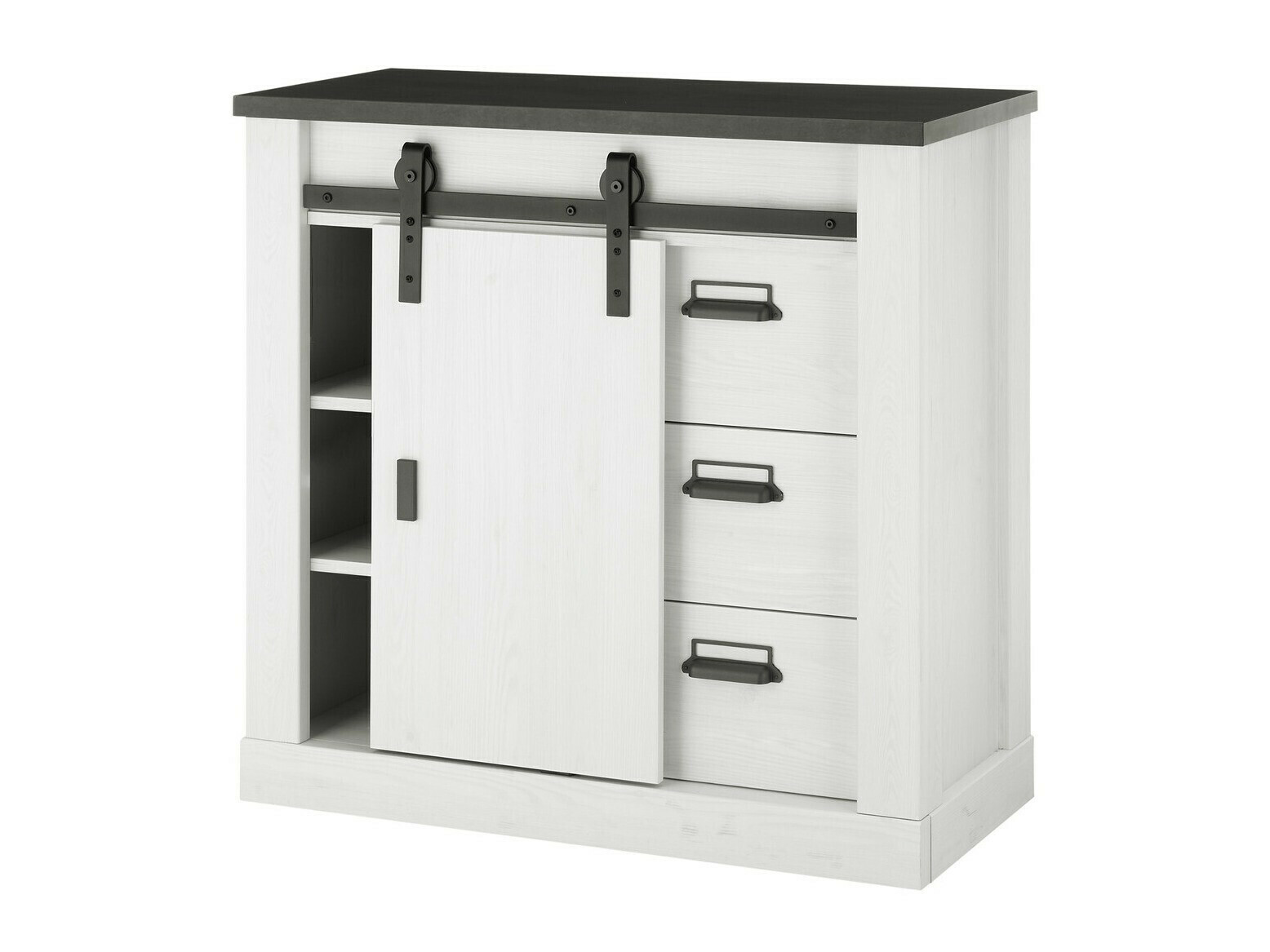 Előszoba garnitúra Cirtale 129 (Fehérített fenyő + Antrahite)