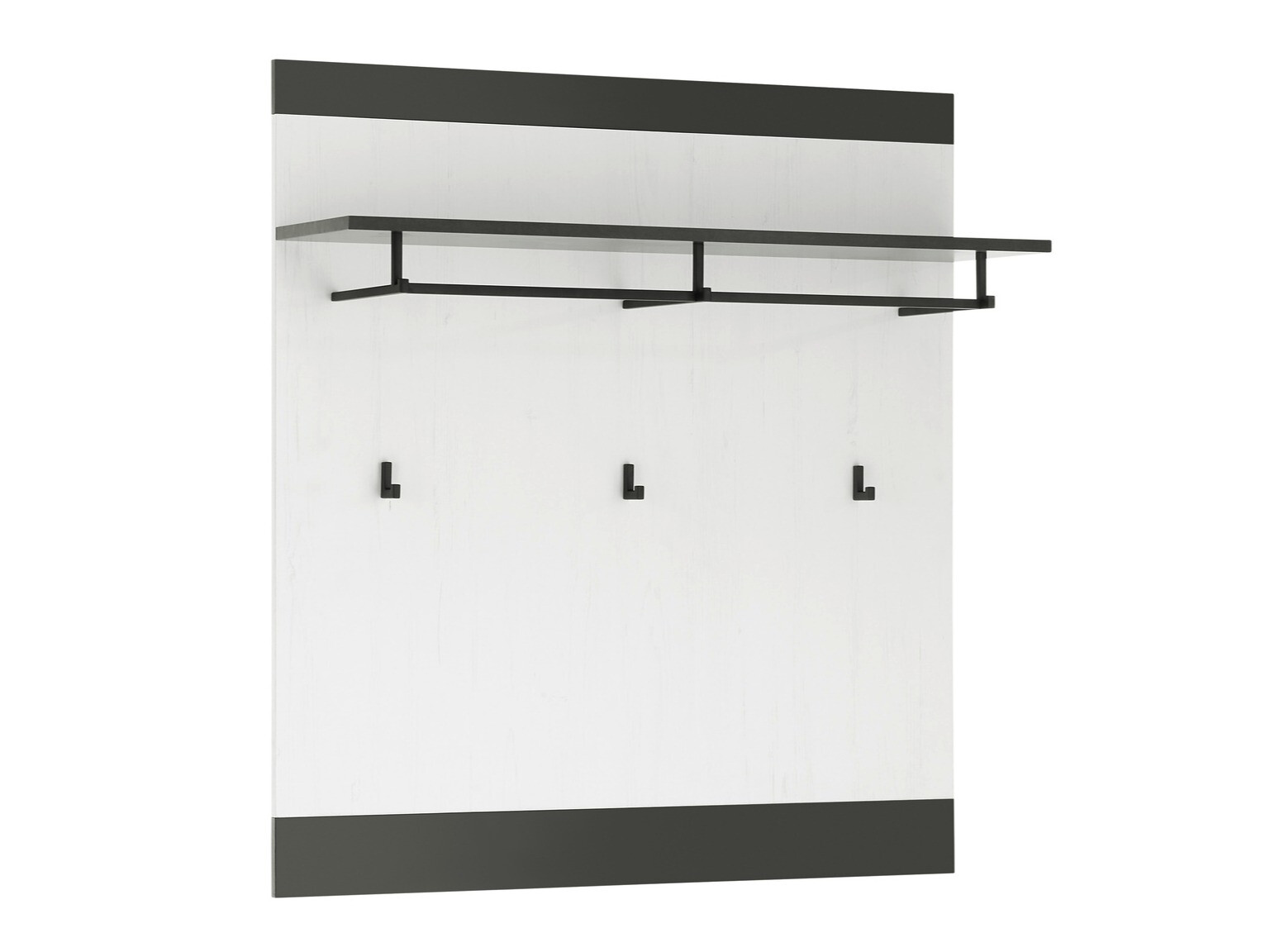 Előszoba garnitúra Cirtale 130 (Fehérített fenyő + Antracit)