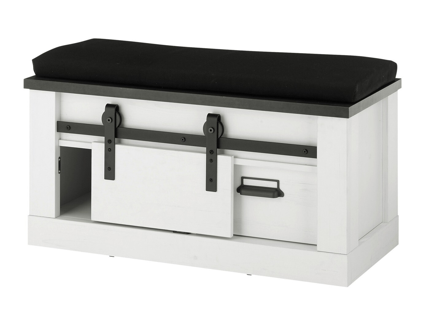 Előszoba garnitúra Cirtale 130 (Fehérített fenyő + Antracit)