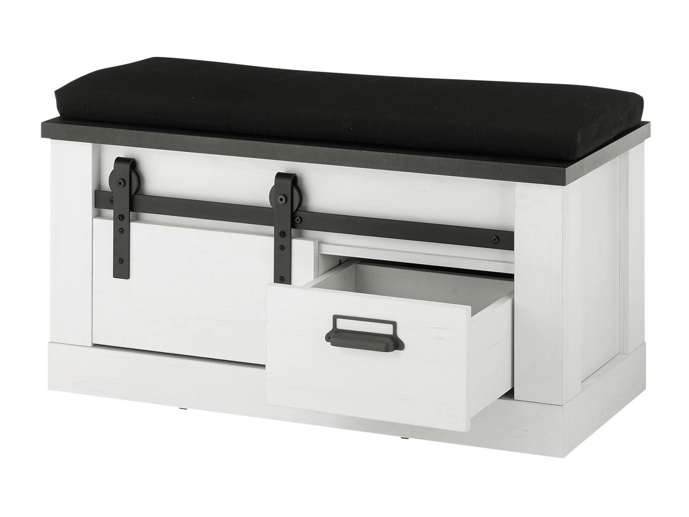 Előszoba garnitúra Cirtale 130 (Fehérített fenyő + Antracit)