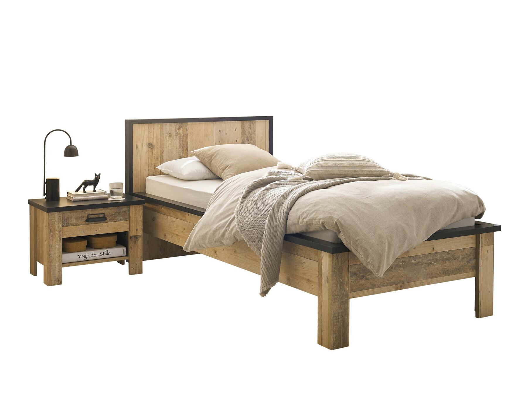 Hálószoba garnitúra Cirtale 128 (Érett tölgy + Antracit)