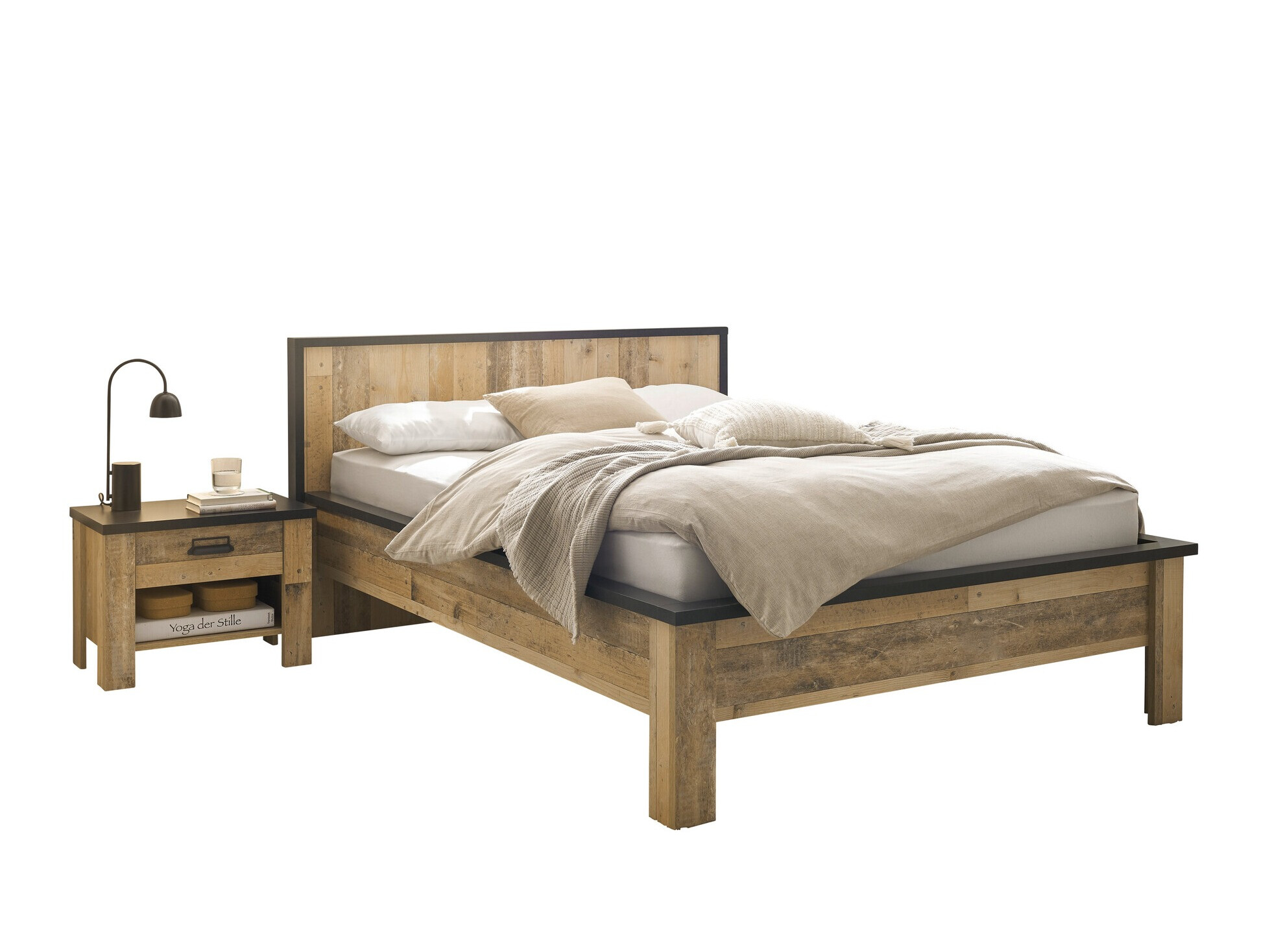 Hálószoba garnitúra Cirtale 128 (Érett tölgy + Antracit)