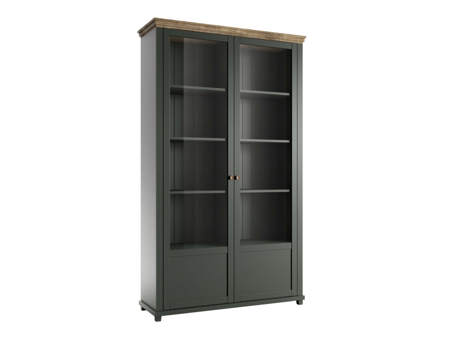 Könyvespolc Tolnue 102 (Sötétzöld + Lefkas tölgy)