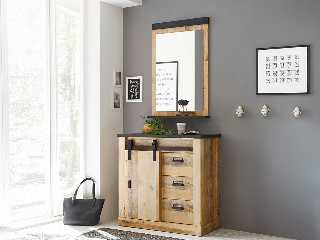 Előszoba garnitúra Cirtale 129 (Érett tölgy + Antracit)