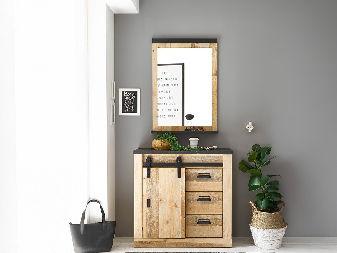 Előszoba garnitúra Cirtale 129 (Érett tölgy + Antracit)