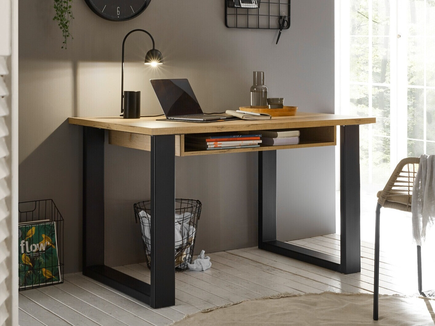 Íróasztal Cirtale 101 (Érett tölgy + Antracit)