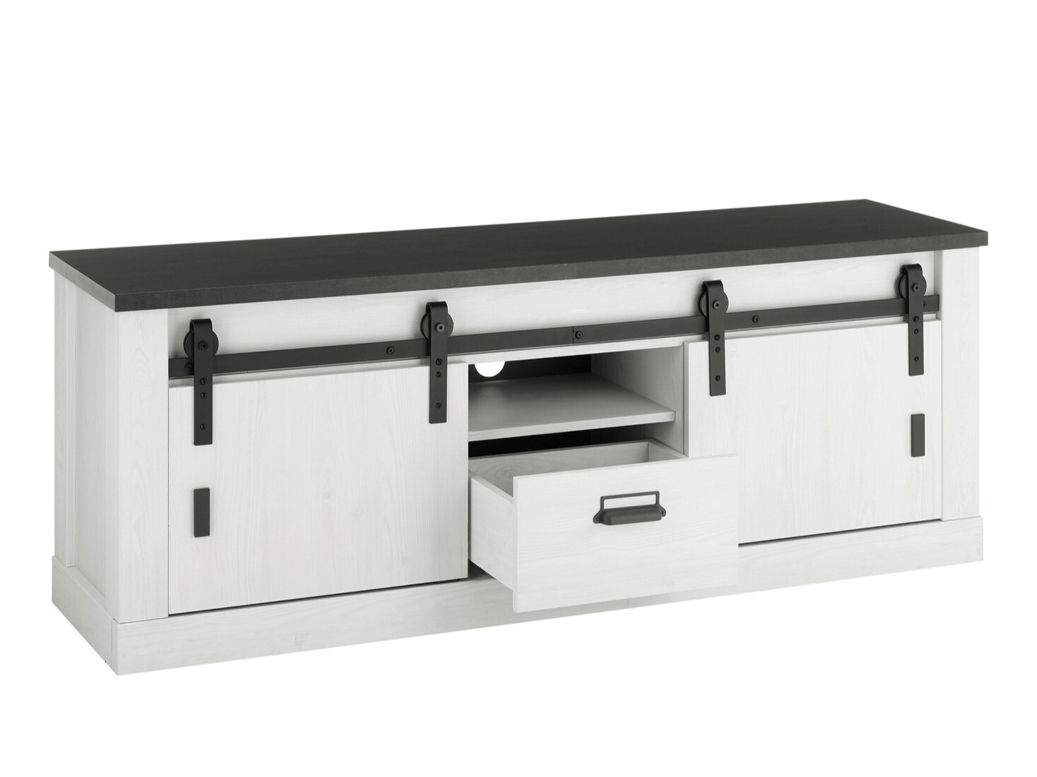 Nappali szett Cirtale 131 (Fehérített fenyő + Antracit)