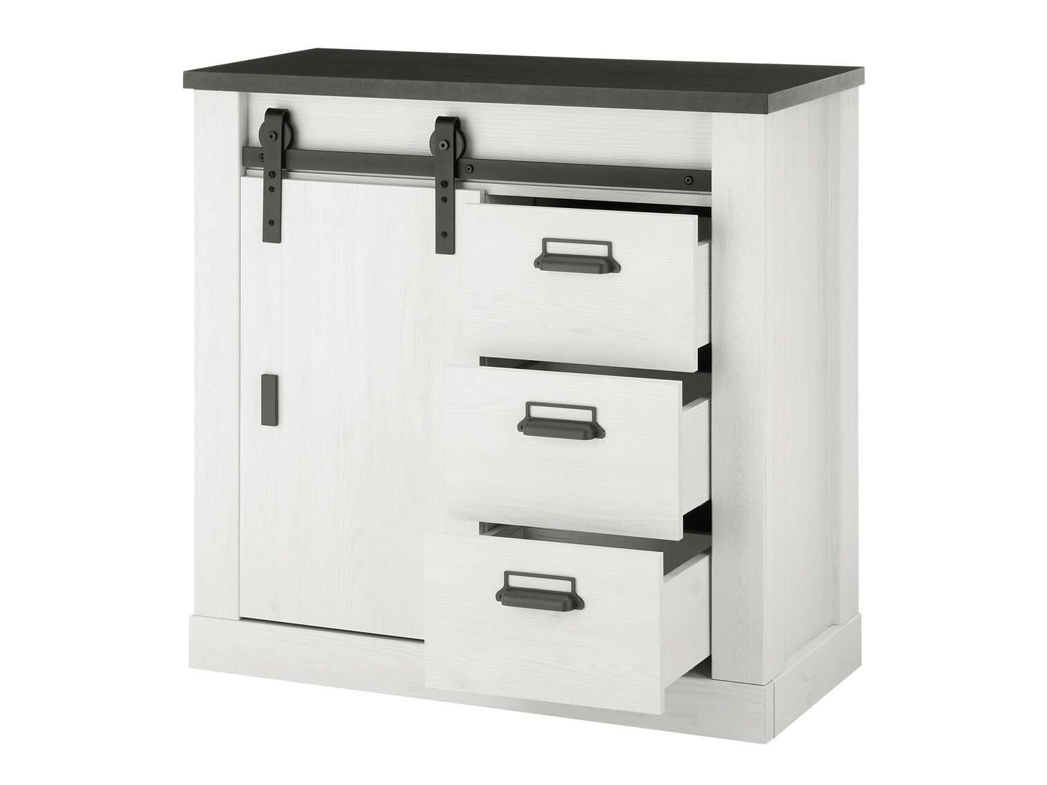 Nappali szett Cirtale 132 (Fehérített fenyő + Antracit)