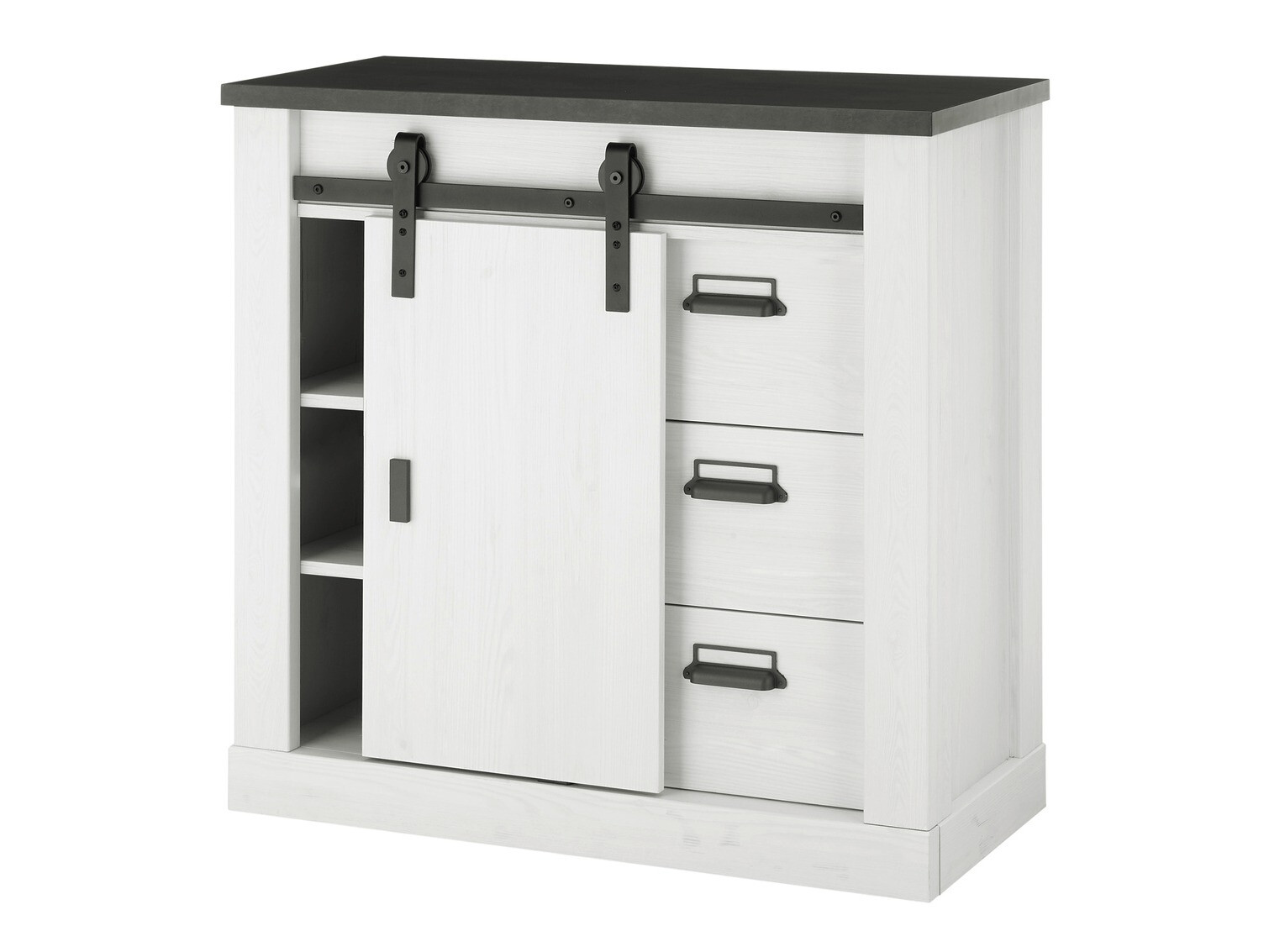 Nappali szett Cirtale 132 (Fehérített fenyő + Antracit)