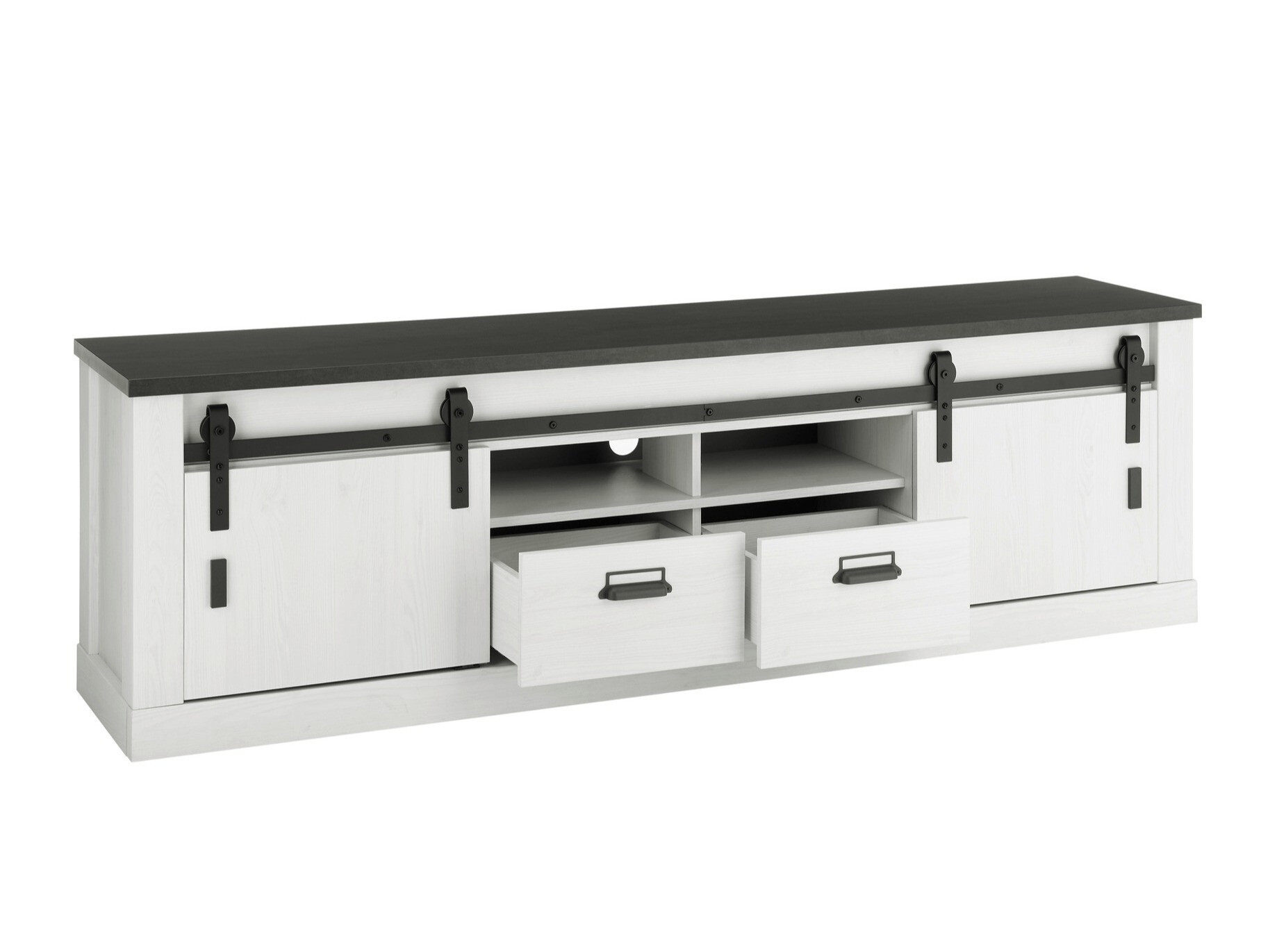 Nappali szett Cirtale 132 (Fehérített fenyő + Antracit)