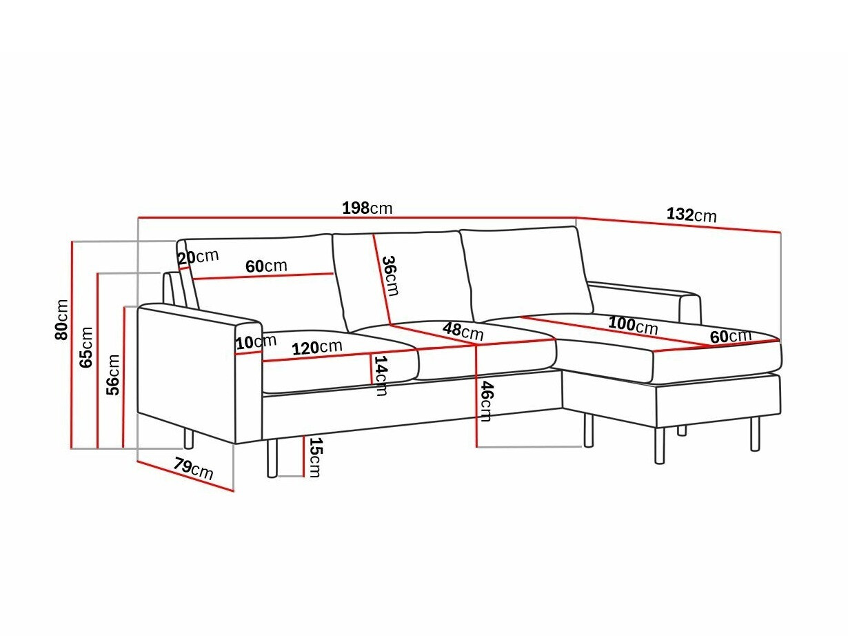Sarokkanapé Dortesa 120 (Lincoln 03)
