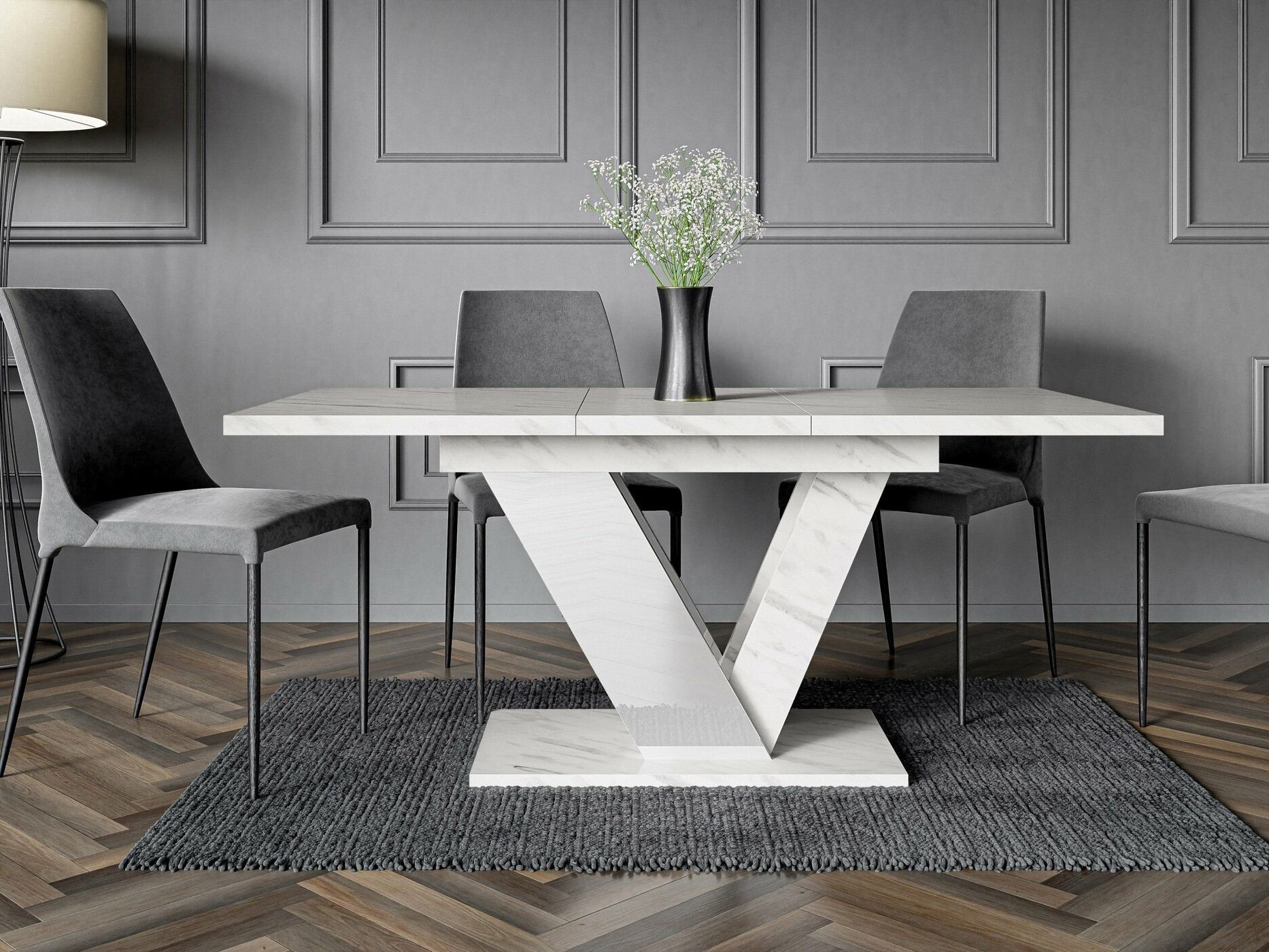 Asztal Goodyear 131 (Fehér márvány)