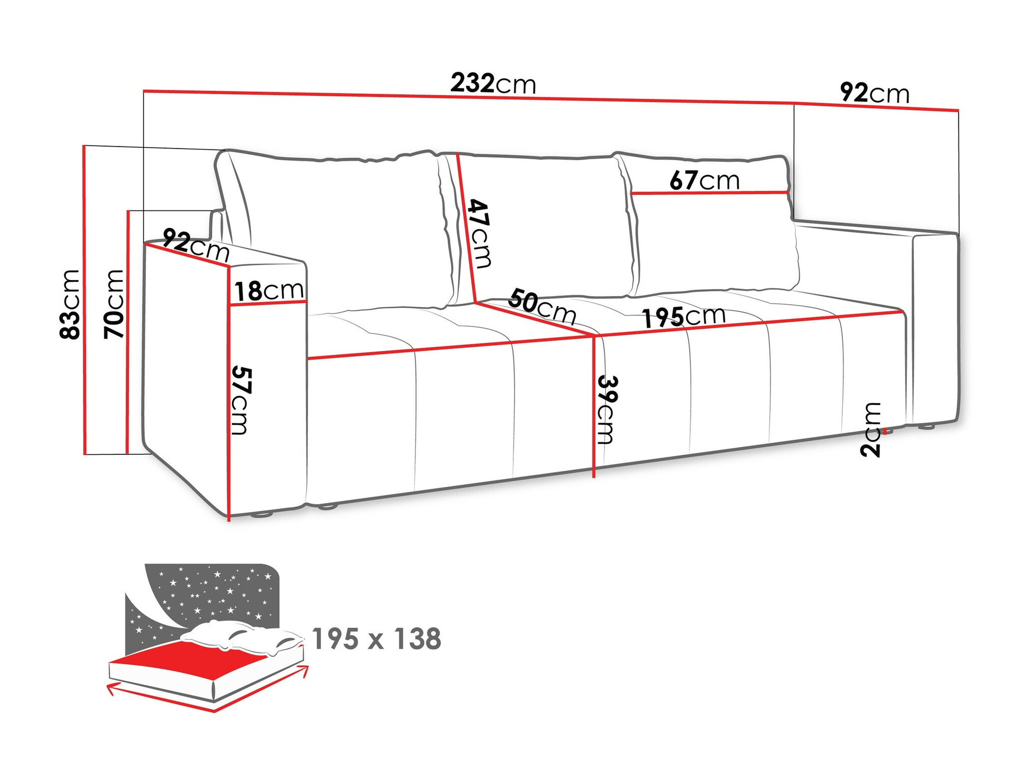 Kanapéágy Rome 105 (Manila 16)
