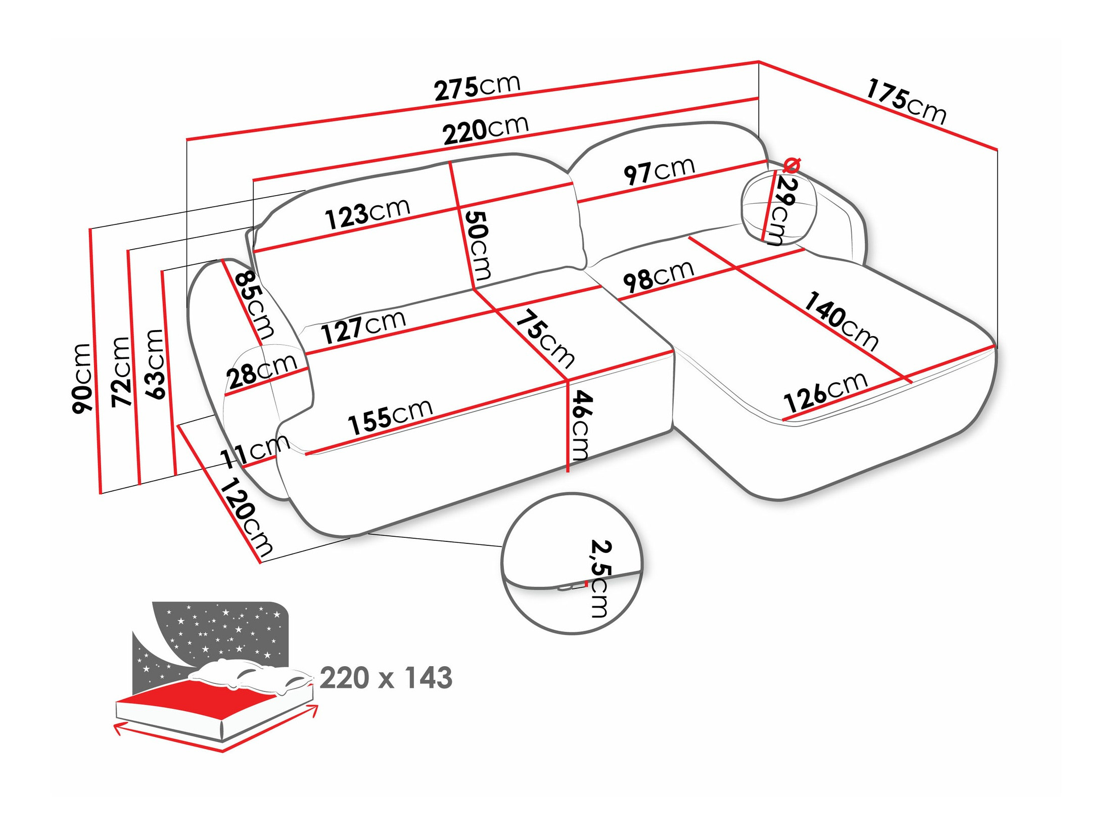 Sarokkanapé TrendyNest 110 (Now Or Never 18)
