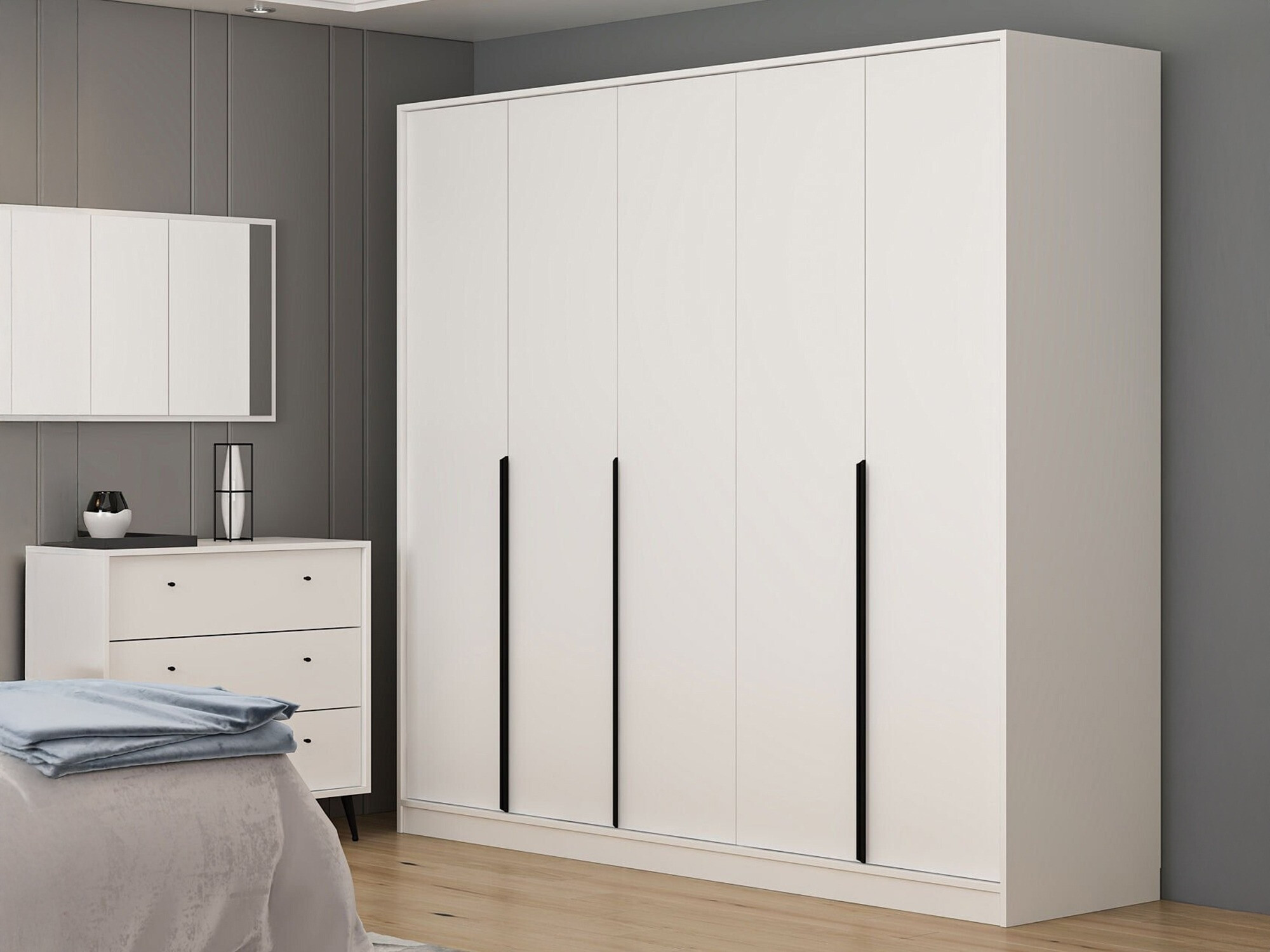 Gardróbszekrény Kailua 2255 (Fehér)