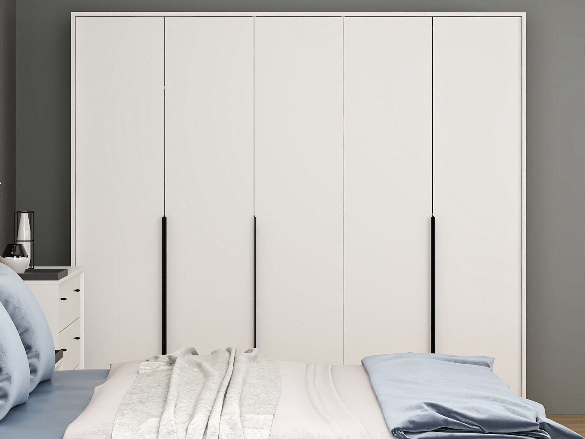 Gardróbszekrény Kailua 2255 (Fehér)