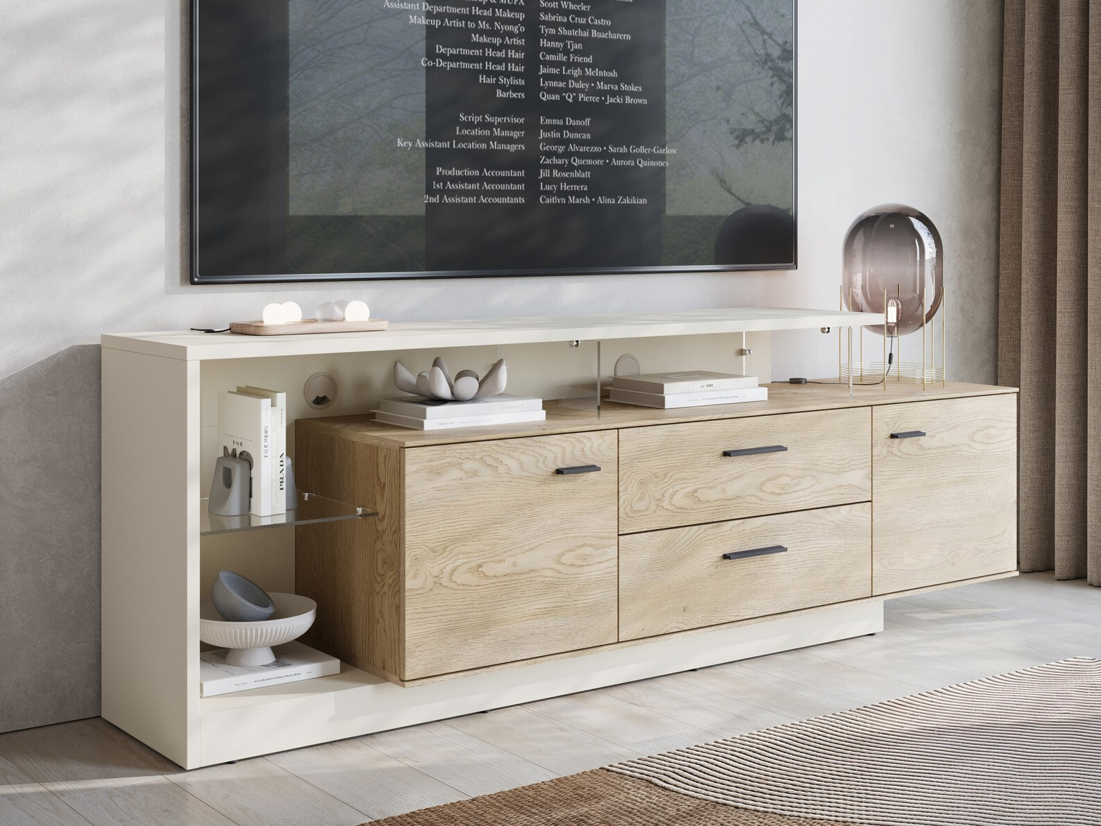 TV-állvány Ontario 137 (Kasmír + Sonoma tölgy)