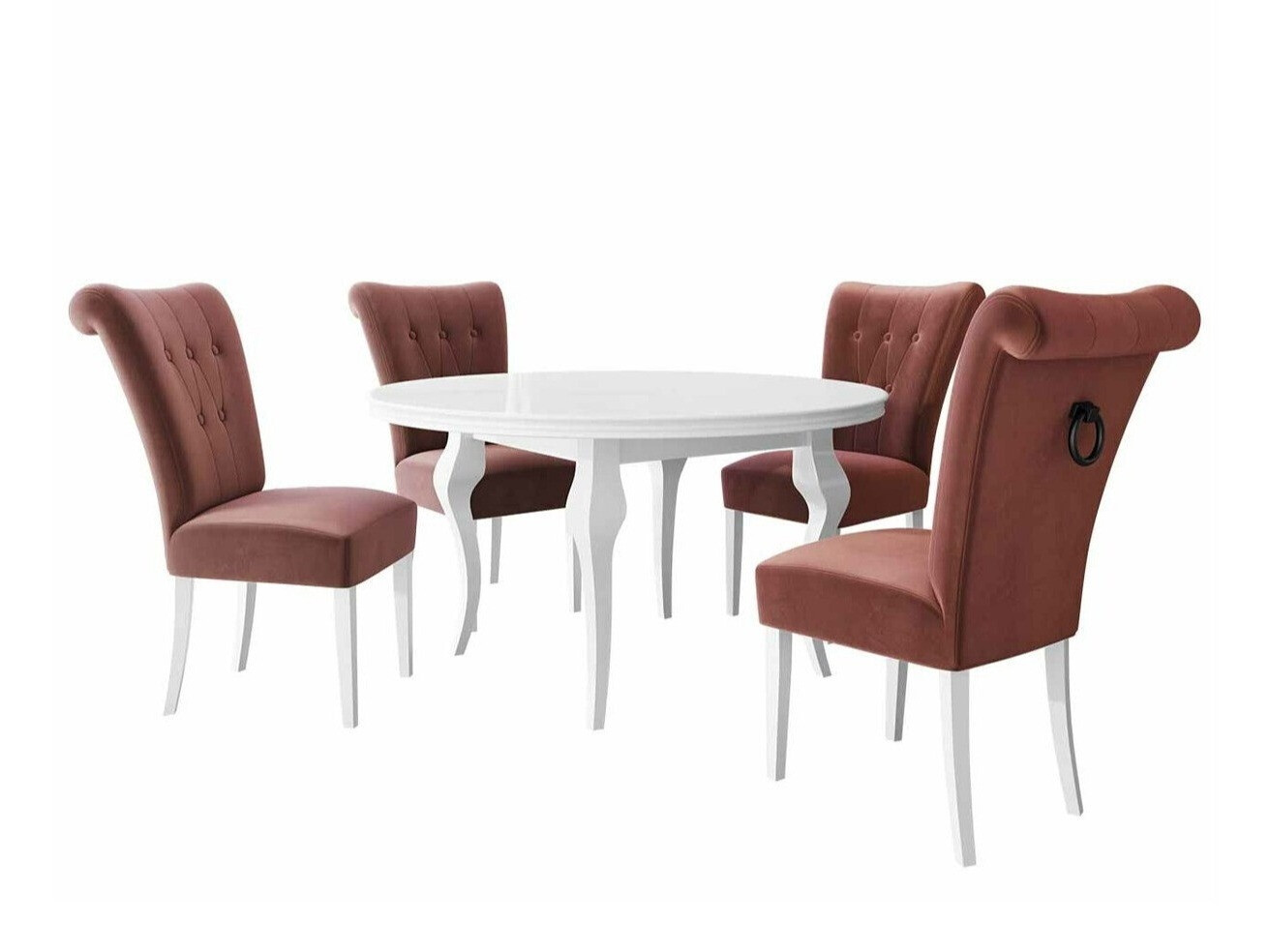 Étkezőgarnitúra Racine 143 (Fehér + Magic Velvet 2258)