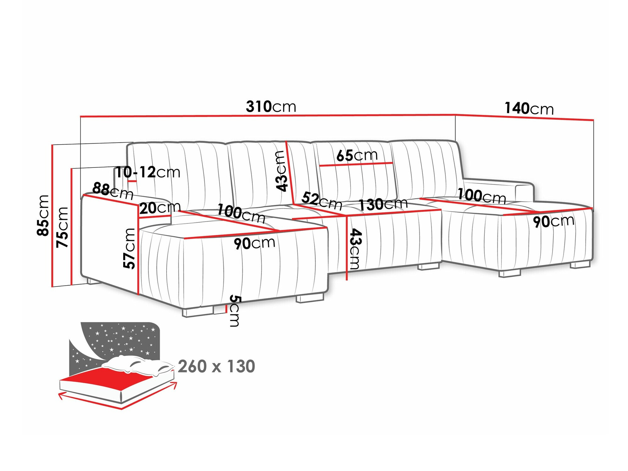 Sarokkanapé Columbus 232 (Manila 21)