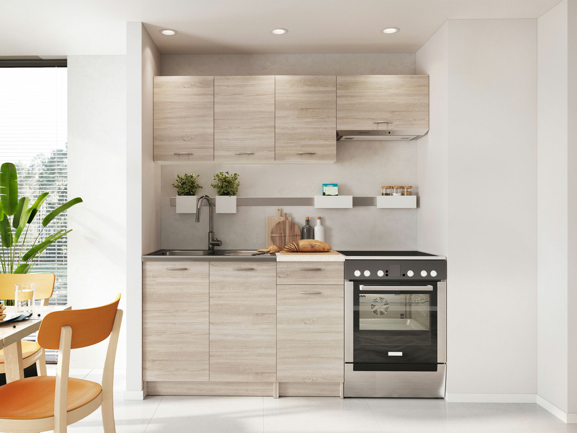 Konyhabútor Ota (Sonoma tölgy + Bézs)