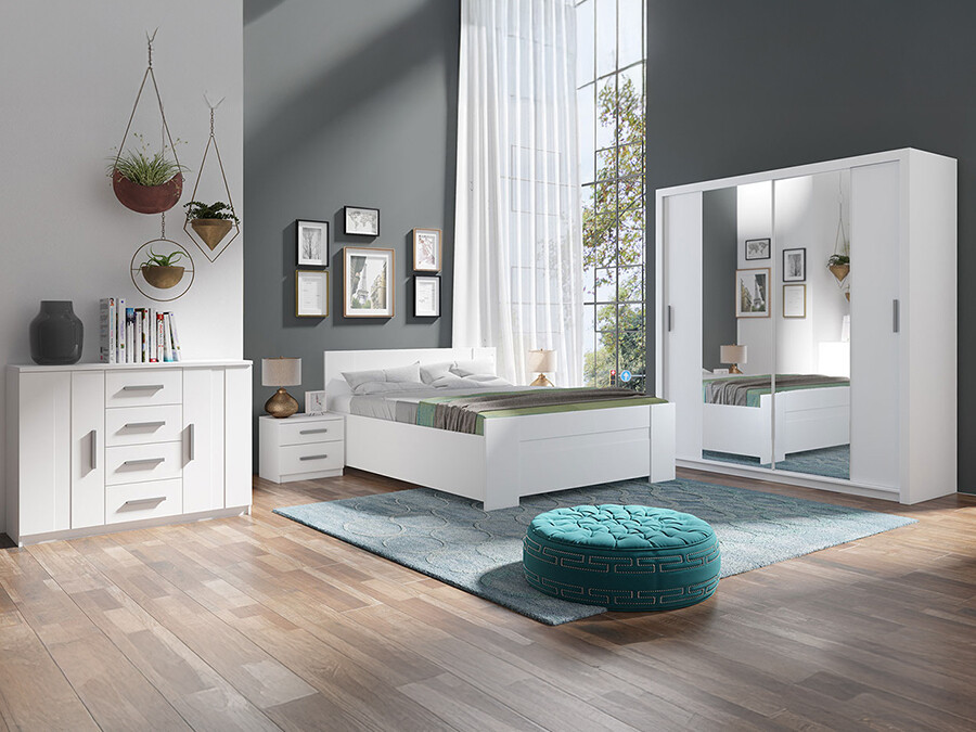 Hálószoba garnitúra Catromi 114 (Fehér)
