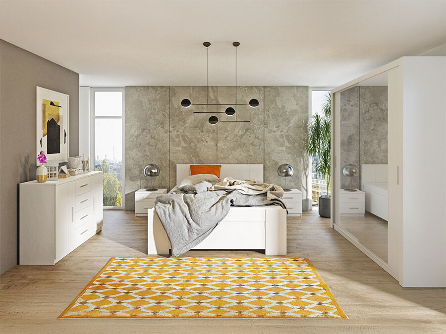 Hálószoba garnitúra Catromi 121 (Fehér)