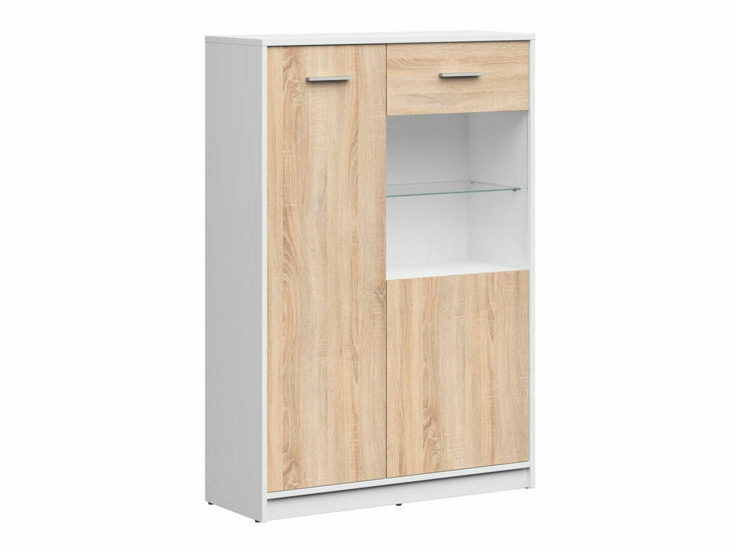 Könyvespolc Novsore 138 (Fehér + Sonoma tölgy)