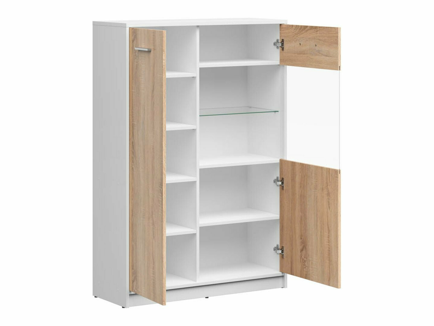 Könyvespolc Novsore 138 (Fehér + Sonoma tölgy)