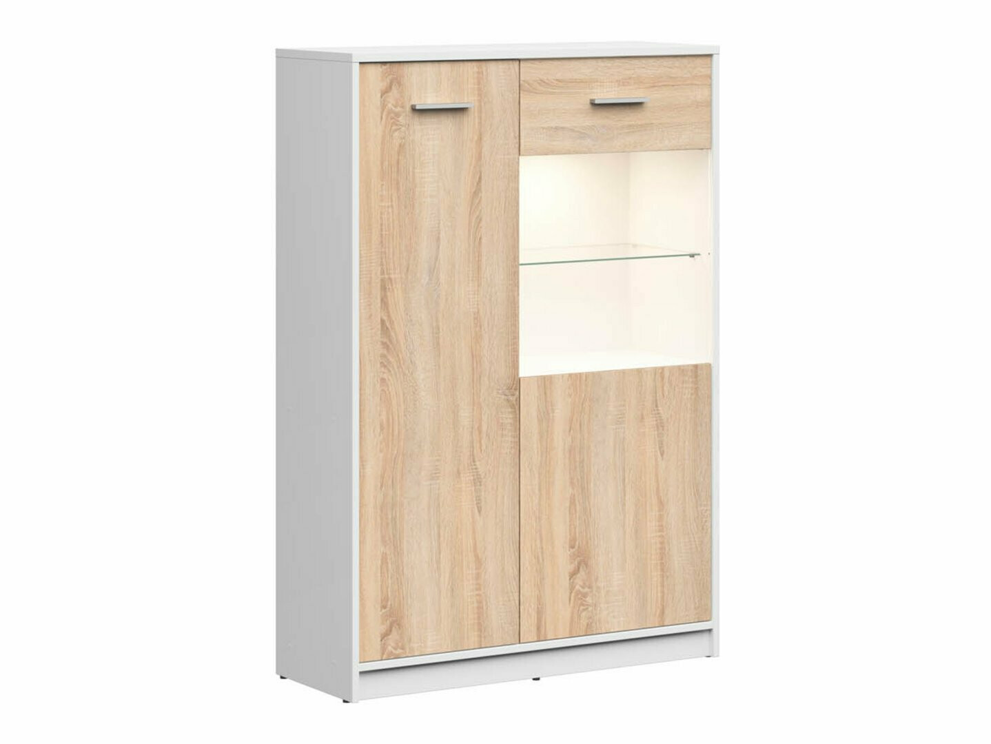 Könyvespolc Novsore 138 (Fehér + Sonoma tölgy)