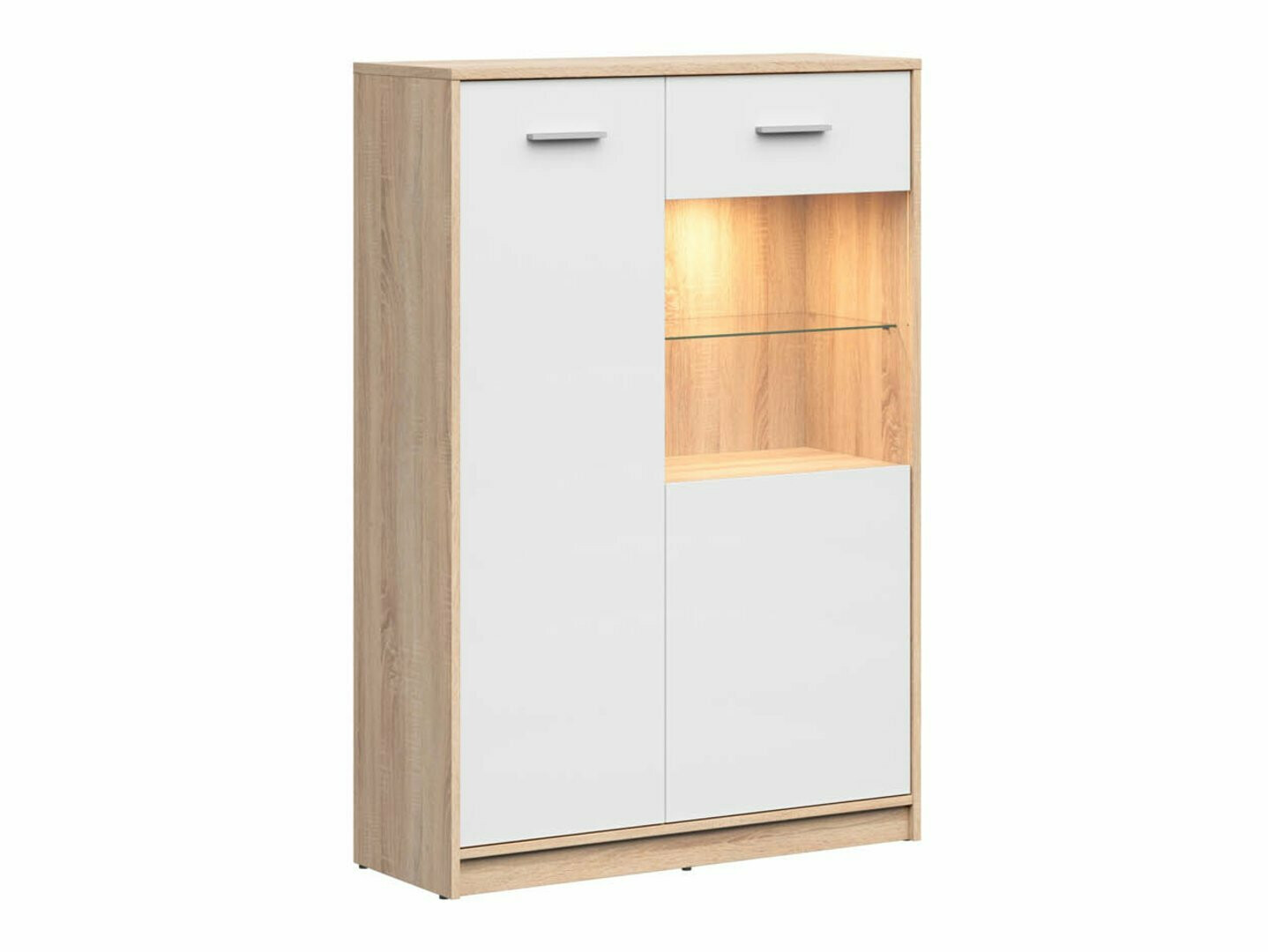 Könyvespolc Novsore 138 (Sonoma tölgy + Fehér)