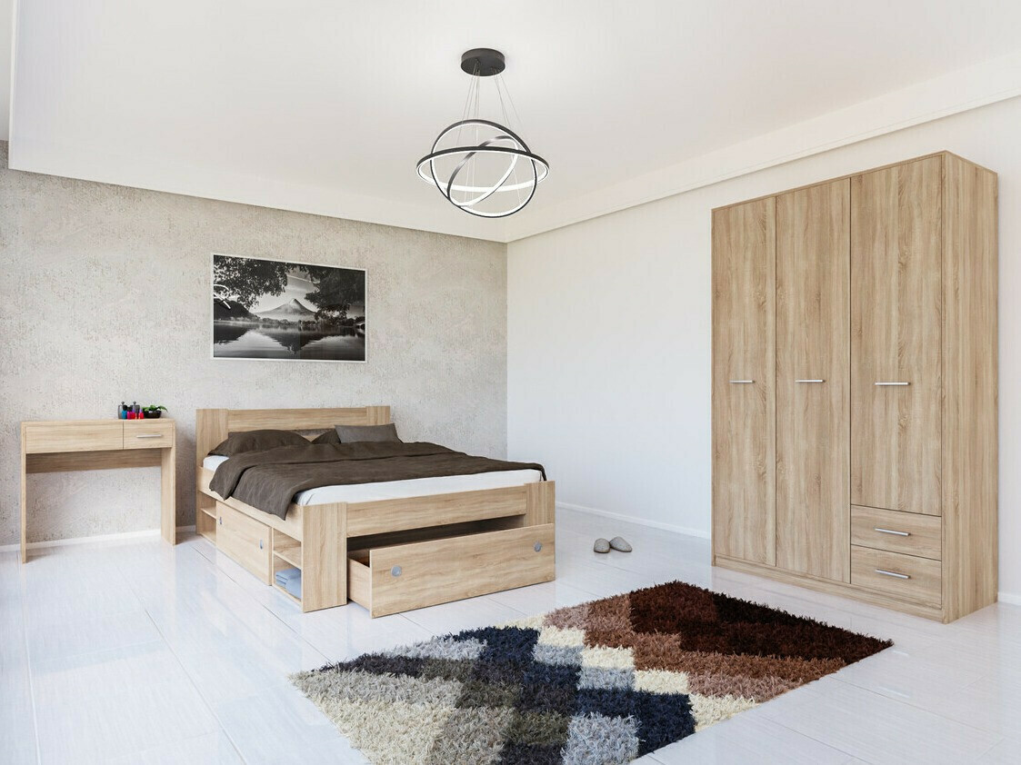 Ágy Novsore 128 (Sonoma tölgy)