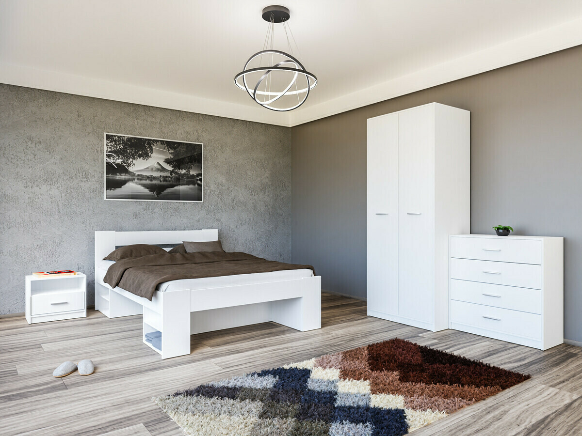 Hálószoba garnitúra Novsore 147 (Fehér)